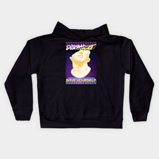 Disconnect Save Yourself Greek Bust Vaporwave Kids Hoodie